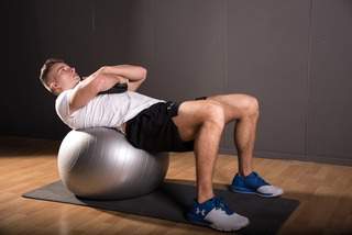 Weighted Crunch (on stability ball)