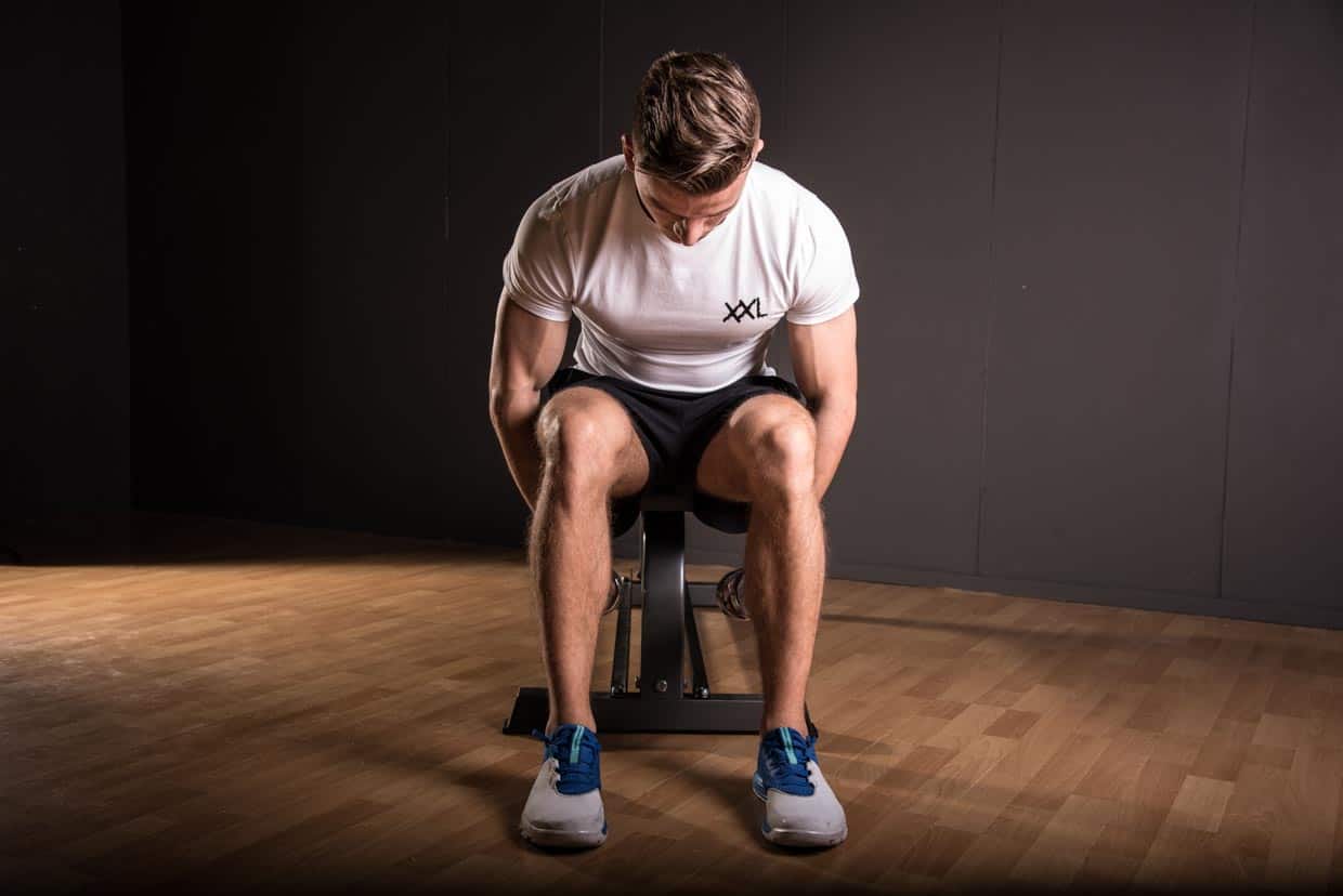 Seated Bent Over Dumbbell Side Raise Oefening Fitsociety 